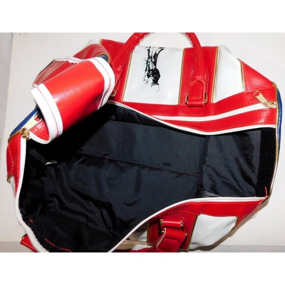 Vintage Ben Hogan Golf Tour Duffle Travel Gym Bag Red White Blue Vinyl - Picture 3 of 13